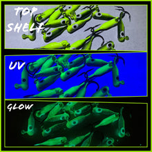 Load image into Gallery viewer, Fishin Freekz 1/16 oz 3xxx Hook Super Glow Jigs
